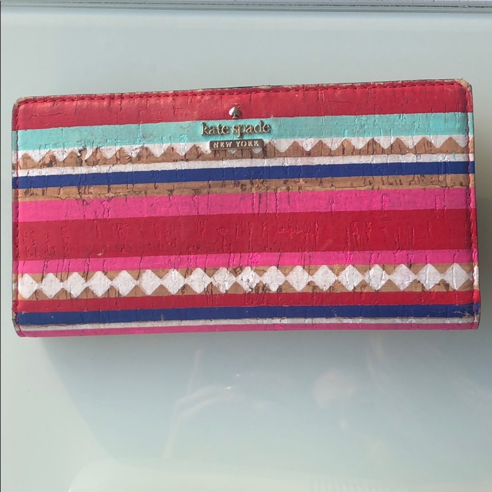 Kate Spade Multi Color Cork Wallet
